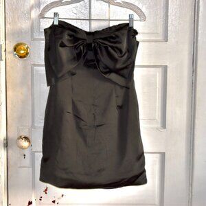 NWT Black Bow Strapless Mini Dress